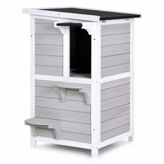 LIVIZA Wood Indoor/Outdoor Small Cat Shelter