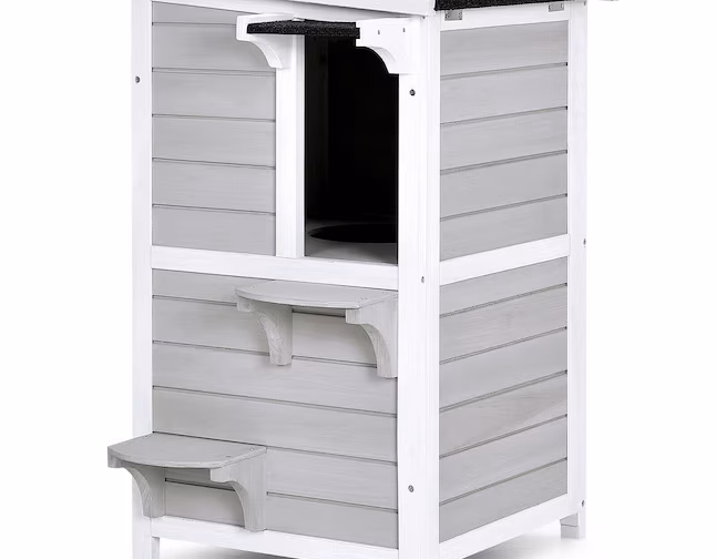 LIVIZA Wood Indoor/Outdoor Small Cat Shelter