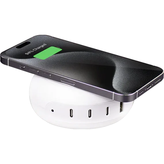 Tylt Multi Port 100W Power delivery Hub with Wireless charging (3USB-C + 1USB-A) - Image 3