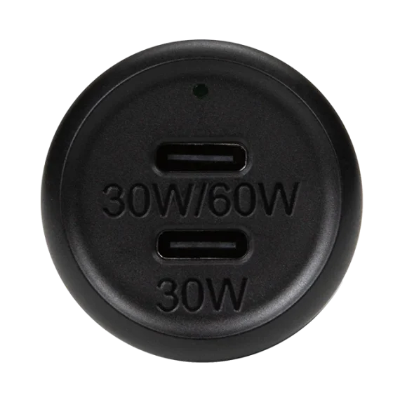 AT&T Dual Port 60W Power Delivery Bullet Car Charger (USB-C + USB-C) - Image 3