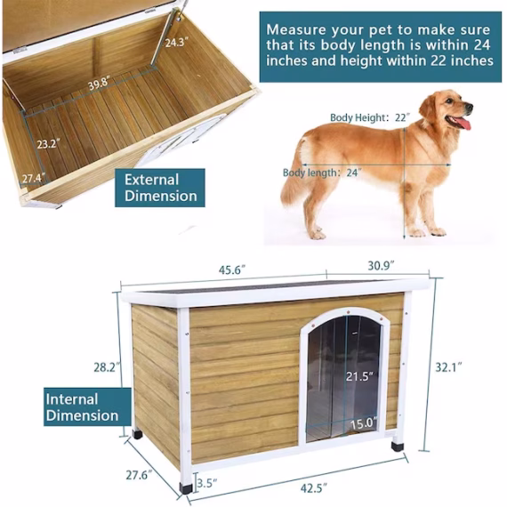 PETSFIT Wood Outdoor Dog - Image 2