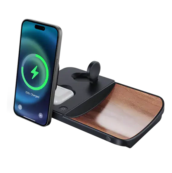 AT&T 3N1 Wood Grain Power Tray - Image 3