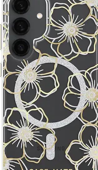 Case-Mate Floral Gems Case + Magnet - Samsung Galaxy S25 Compatible with Samsung Galaxy S25