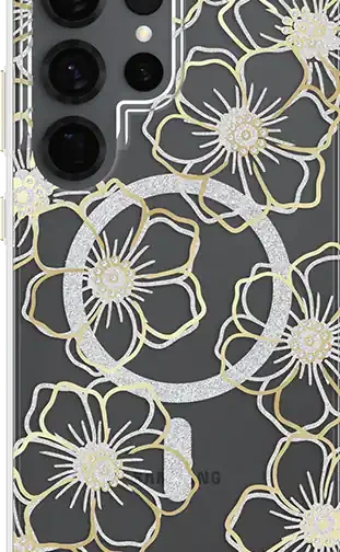 Case-Mate Floral Gems Case + Magnet - Samsung Galaxy S25 Ultra Compatible with Samsung Galaxy S25 Ultra