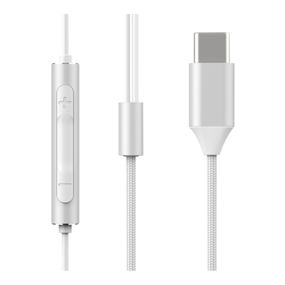 AT&T Essentials Corded Noise Isolating Silicone Earbuds USB-C - Image 5
