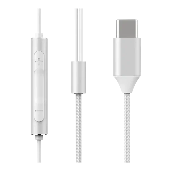 AT&T Essentials Corded Noise Isolating Silicone Earbuds USB-C - Image 5