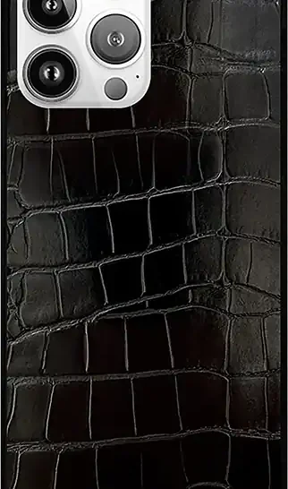 SQUARE Croc Faux Leather with MagSafe Case - iPhone 16 Pro Compatible with Apple iPhone 16 Pro