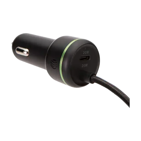 AT&T Captive Cable Power Delivery Car Charger 40W with USB-C Port (Lightning) - Image 2