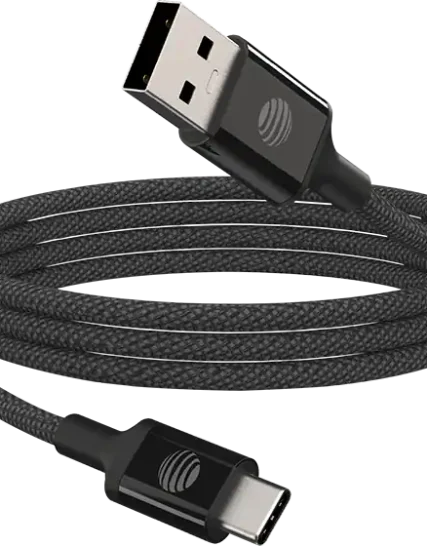 AT&T 6ft USB A to Type C Braided Cable