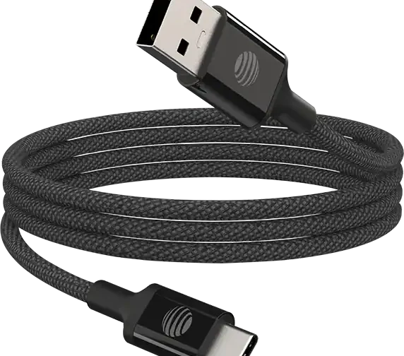 AT&T 6ft USB A to Type C Braided Cable