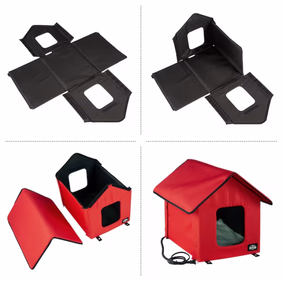 PETMAKER Polyester Indoor/Outdoor Small Cat House - Image 3