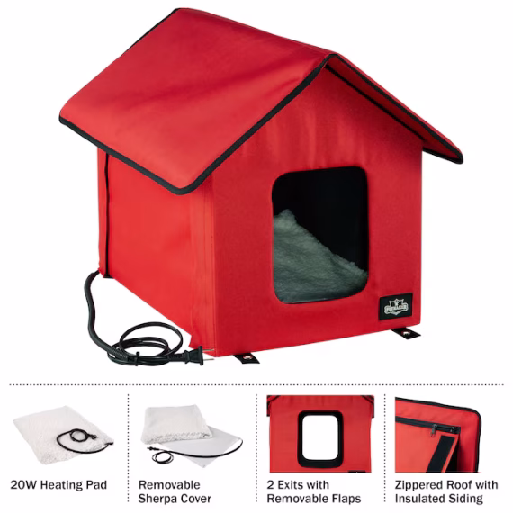 PETMAKER Polyester Indoor/Outdoor Small Cat House - Image 5