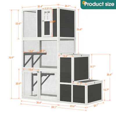 Xspracer Wood Indoor/Outdoor Any Cat House