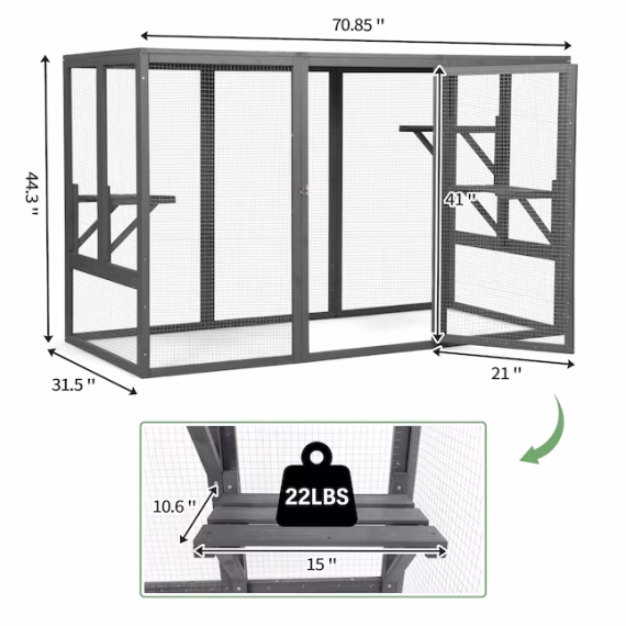 Coziwow Wood Indoor/Outdoor Any Cat House - Image 5