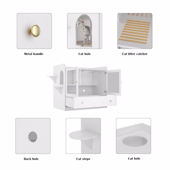 MIDHAM Composite Indoor Medium Cat House - Image 9