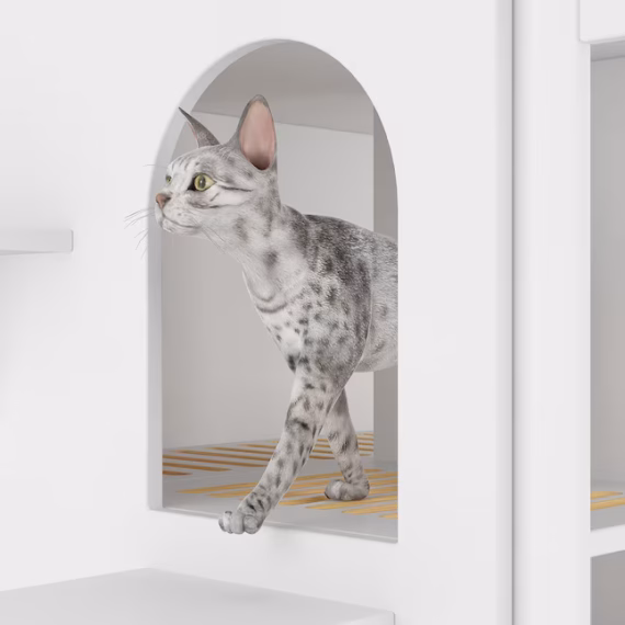 MIDHAM Composite Indoor Medium Cat House - Image 4