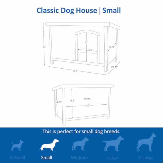 Trixie Pet Products Wood Outdoor Medium Dog House - Image 4