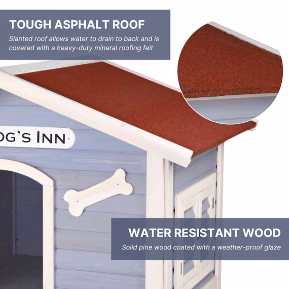 Trixie Pet Products Wood Outdoor Medium Dog House - Image 5