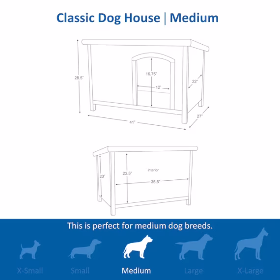 Trixie Pet Products Wood Outdoor Medium Dog House - Image 4
