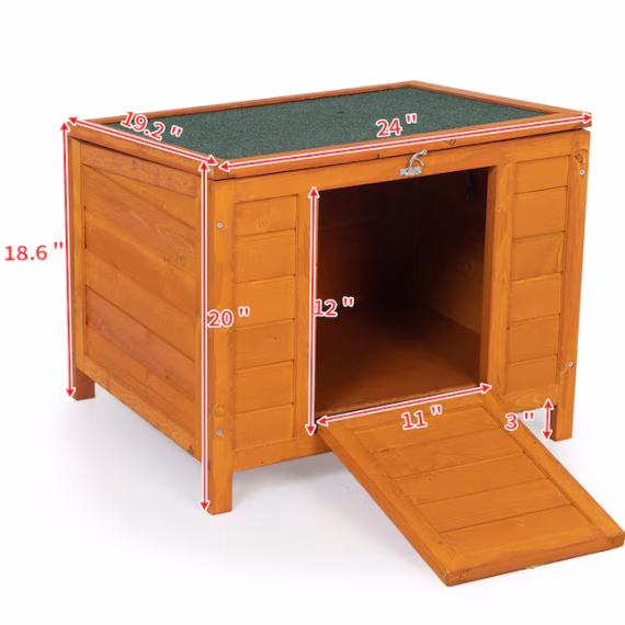 Maocao Hoom Wood Indoor/Outdoor Extra small Cat House - Image 9
