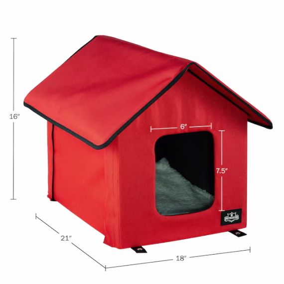 PETMAKER Polyester Indoor/Outdoor Small Cat House - Image 2