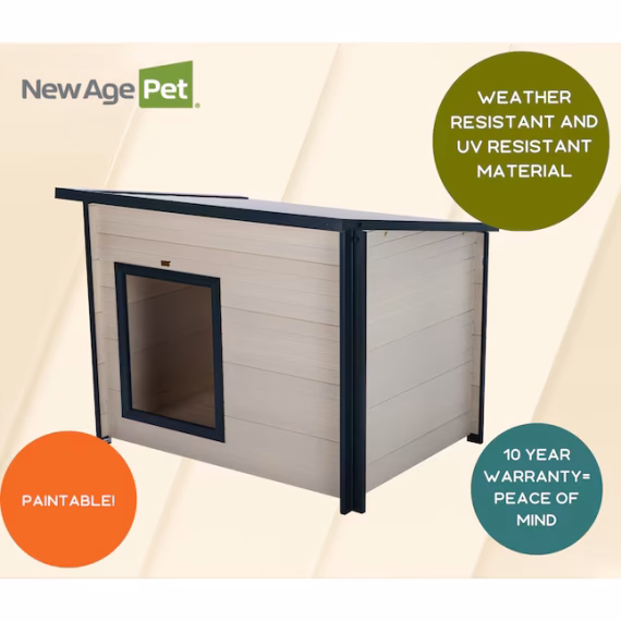New Age Pet Composite Outdoor Extra large Dog House - Image 4