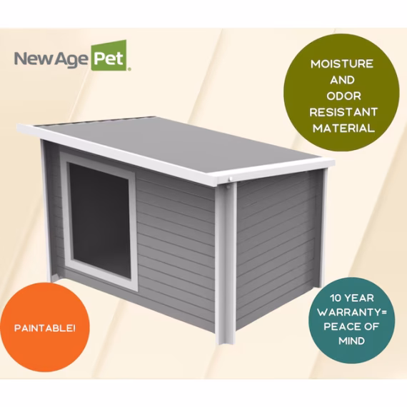 New Age Pet Composite Outdoor Extra large Dog House - Image 5