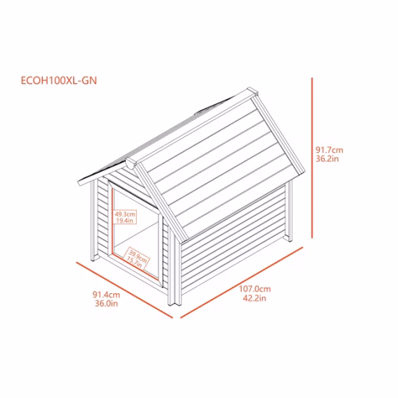 New Age Pet Composite Outdoor Large Dog House - Image 3